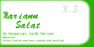 mariann salat business card