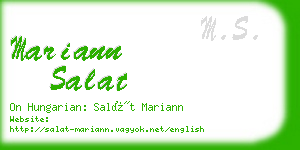 mariann salat business card